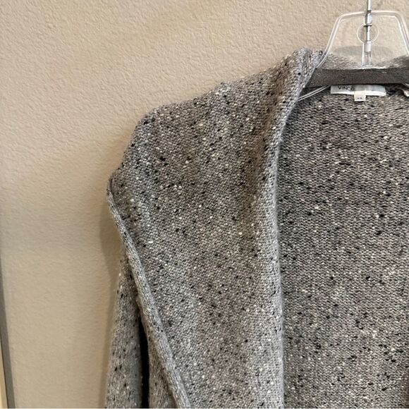 Vince | xs | grey 100% cashmere open front hooded long cardigan - Picture 2 of 9